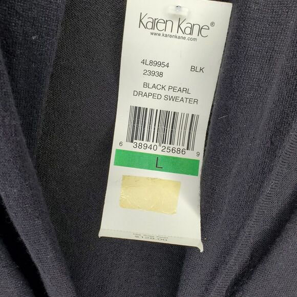 Karen Kane Silk Cashmere Cardigan Large Beaded Romantic Witchy Quiet Luxury - Picture 13 of 13